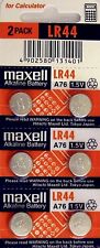 LR44 Maxell (6 piece) LR44 MAXELL A76 L1154 AG13 357 New Alkaline Battery  picture