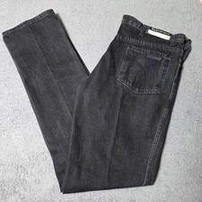 Calvin Klein Sport Mens 36x36 Western Jeans Black Vintage USA Made ILGWU Cotton picture