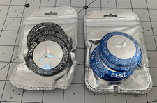New MERCEDES BENZ Emblem Stickers Roundel Logo SET x4 Outside Diameter:  56 mm picture