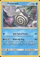 Poliwrath 32/149 HOLO RARE SM Base Set Pokemon Moderately Played picture