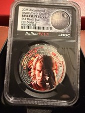 Ascension 2025 Death Star 1 oz .999 Silver Reverse Proof NGC PF69 8685068-004 picture
