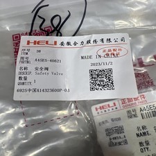 HELI Forklift Safety Valve A45E5-40621 Hydraulic Lift Cylinder Valve OEM NIB picture