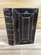 1640 HOLY BIBLE protestant THEODORE BEZA greek and latin LEATHER antique RARE picture