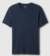 Gap Everyday Soft Shirt Mens Small Navy Blue Crew Neck Everyday Soft Tee $20MSRP picture