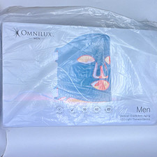 Omnilux Men LED Light Therapy Face Mask Anti-Aging Portable Adjustable Gray picture