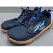 Altra Lone Peak 6 Mens Trail Running Shoes Navy Blue Orange Low Top Sneakers picture