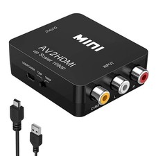 RCA to HDMI AV to HDMI Converter Adapter 1080P RCA Composite CVBS Video Audio picture