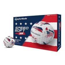 NEW TaylorMade SpeedSoft USA Ink Golf Balls 2 Dozen 24 Balls White Patriot picture