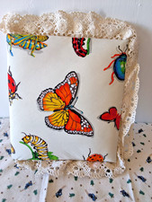 Vintage Handcrafted Fabric Photo Album Butterflies Insects 1980s Style Cottage picture
