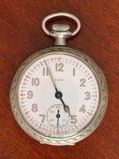 Elgin Grade 387 - Military Watch - GOLD FLASHED & DAMASCENED - 1943 picture