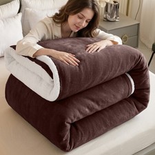 480GSM Sherpa Blanket Plush Blanket Fleece Reversible Blanket Yorkshire Bedding picture