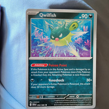 Nintendo Qwilfish 052/086 Crown Zenith Holo Common EN 2023 90 HP picture