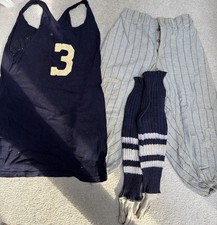 Vintage1930’s-1950’s Baseball  Uniform Jersey #3 Pinstripe PantsStirrupSocksRare picture