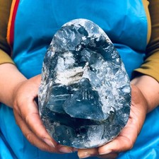 4.4LB Top natural blue crystal cave quartz crystal cave mineral specimen 4537 picture