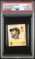 PSA AUTH JOE DIMAGGIO 1969 AJMAN STAMPS #2DH MANAMA GRADED AUTHENTIC *TPHLC-2462 picture