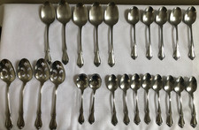 58 Piece 1881 Rogers Stainless Oneida LTD Arbor Rose Flatwear Vintage picture