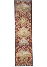 2.6 x 10 Wool and Silk Hanging Tapestry Runner #F-3030 picture