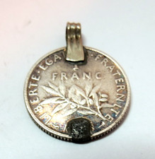 ANTIQUE 1900'S FRANCE FRENCH 1 FRANC SILVER COIN 23MM IN DIAMETER picture