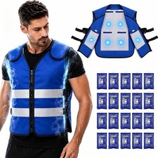Cooling Vest with 20 Reusable Ice Packs - Adjustable Size for Outdoor Activities picture
