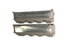 GM Racing Bowtie Chevrolet Aluminum Valve Covers for Chevy R07 NASCAR Pair picture