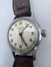 Vintage Swiss Made Tevo Incabloc Mens Mechanical Watch military-style, 1940s–50s picture
