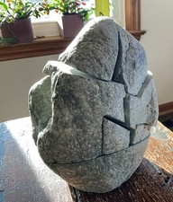 Ethan Currier Granite Stone Puzzle Sculpture Signed 2014 Bainbridge Island WA picture