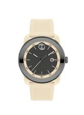 Brand New Movado Bold TR90 Men’s Beige Silicone Strap 42mm Watch 3601207 picture