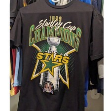1999 Stanley Cup Dallas Stars Hockey Champions Rare T shirt Black tee HN5731 picture