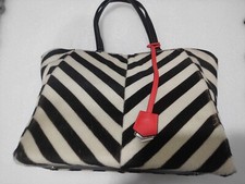 FENDI SHW 3 Jours 2way Shoulder Bag 8BH272-W2R Calfskin Leather Black/White picture