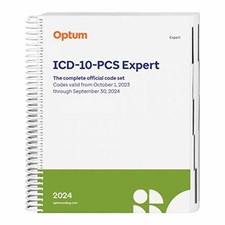 2024 ICD-10-PCS Expert (Spiral) - Spiral-bound, by Optum - Very Good z picture
