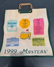 Vintage MASTERS 1999 Augusta National Tote bag w/ Bamboo Handles picture