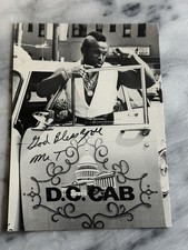 Vintage 1980s Mr. T Signed D.C. Cab Promotional Publicity Card Autograph Real picture