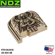 NDZ Brass 3D Rear Plate St. Michael CNC Engraved Fits Glock 43 43X 48 picture
