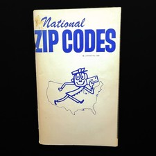 Vintage 1968 National Zip Codes Directory Book Booklet Mr Zip Postal Rates Map picture