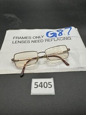 Genny 775-B 5339 Eyeglasses Frames Brown Rectangular Full Wire No Lens H1497 picture