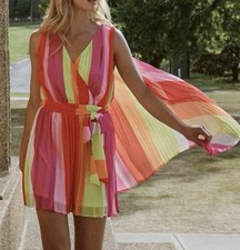 Lilly’s Kloset Pleated Dress Size M Costume Attached Cape Women NWT picture