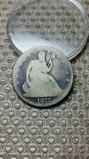 1875 S Silver Seated Liberty Half Dollar Original AG                        D744 picture