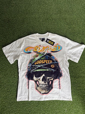 Godspeed Men’s M White Skull USA Graphic Cotton Crew Neck Short Sleeve Tee NWT picture