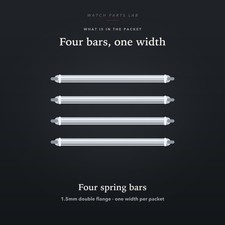 Watch spring bars 4 pack, 1.5mm stainless steel, 16 18 20 22 24mm, US stock picture