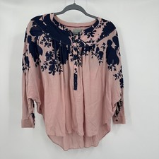 Maeve Anthropologie Boho Oversized Top Sz S Floral Cottagecore Romantic Peasant picture