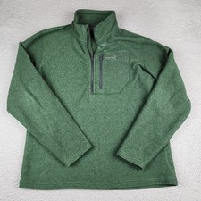 Simms Sweater Mens Medium Green Quarter Zip Pullover Fishing Outdoors picture