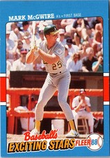 1988 Fleer Baseball's Exciting Stars - Mark McGwire #26 Oakland Athletics picture