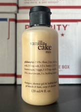 NEW Sealed 4 OZ Philosophy VANILLA CAKE MIX Shampoo Shower Gel & Bubble Bath picture