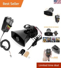 Car Siren Speaker 100W 12V 5 Tone Sound Mic PA System Emergency Sound Amplifi... picture