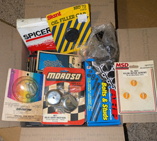 Lot of Vintage Hot Rod Chevrolet SBC Moroso Mr Gasket Manley Crane Speed Parts picture