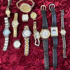 12 Mixed Silver Gold Tone Wristwatch Lot Klaus Kobec Seiko Anne Klein UNTESTED picture