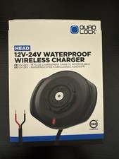 Quad Lock 12V-24V Waterproof Wireless Charger Head Black Moto Cycle Open Box picture