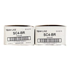 Taylor Line Ilco SC4-BR Key Blanks 100 Keys (2x 50 Pack) Brass Schlage SC4 Cut picture