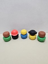 Vintage 1990’s Fisher Price Chunky Little People Figures Lot of 5 Girls and Boys picture