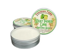 West Indies Lime Premium Shaving Soap. All-natural ingredients (4oz/100 gram) picture
